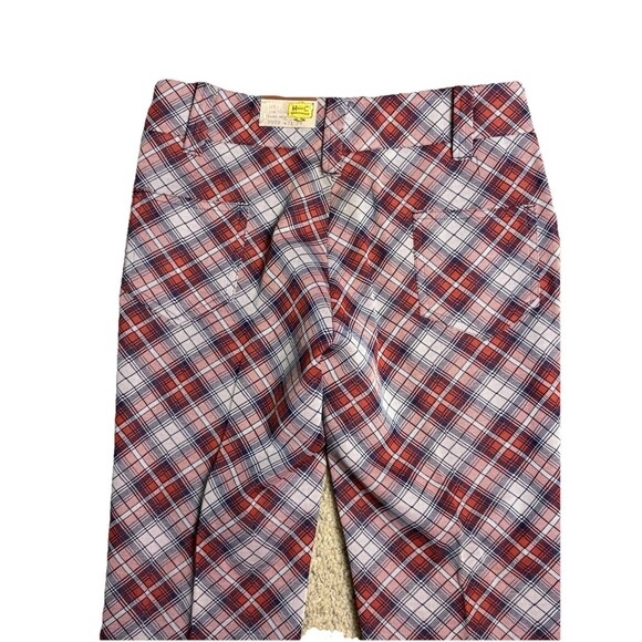 New Vtg 60's H Bar C Western Ladies Pants Plaid Polyester Flare Leg M - Picture 8 of 11